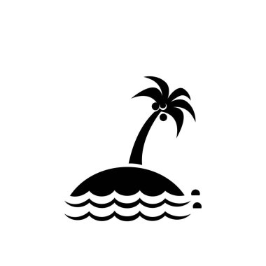 Pictograph of island clipart