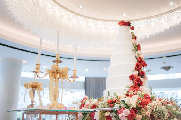 Hermosa Torta Para Ceremonia Boda — Foto de Stock