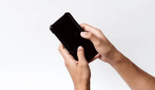 Ασιάτης Που Έχει Κινητό Smartphone Έννοια Της Τεχνολογίας Επικοινωνιών — Φωτογραφία Αρχείου