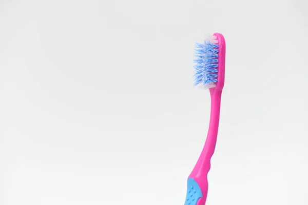 Close Macro Tooth Brush Soft Smooth Brush Isolated White Background — Stock Photo, Image