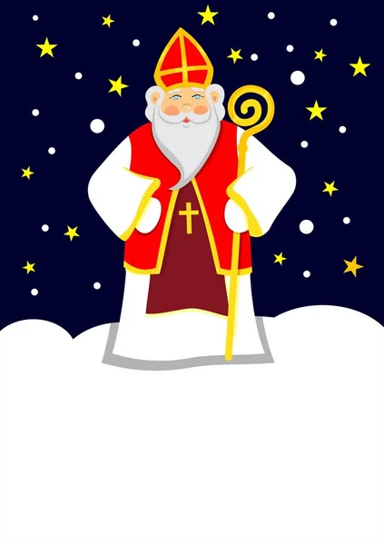 Personagem São Nicolau Férias Inverno Sinterklaas Personagem Cristianismo Dos Eslavos —  Vetores de Stock