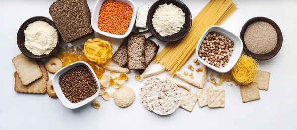 Sem Glúten Comida Sem Glúten Várias Massas Sem Glúten Pão — Fotografia de Stock