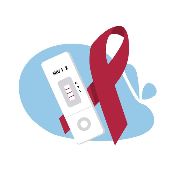 Hiv Self Test Prostu Wektor Ilustracji — Wektor stockowy