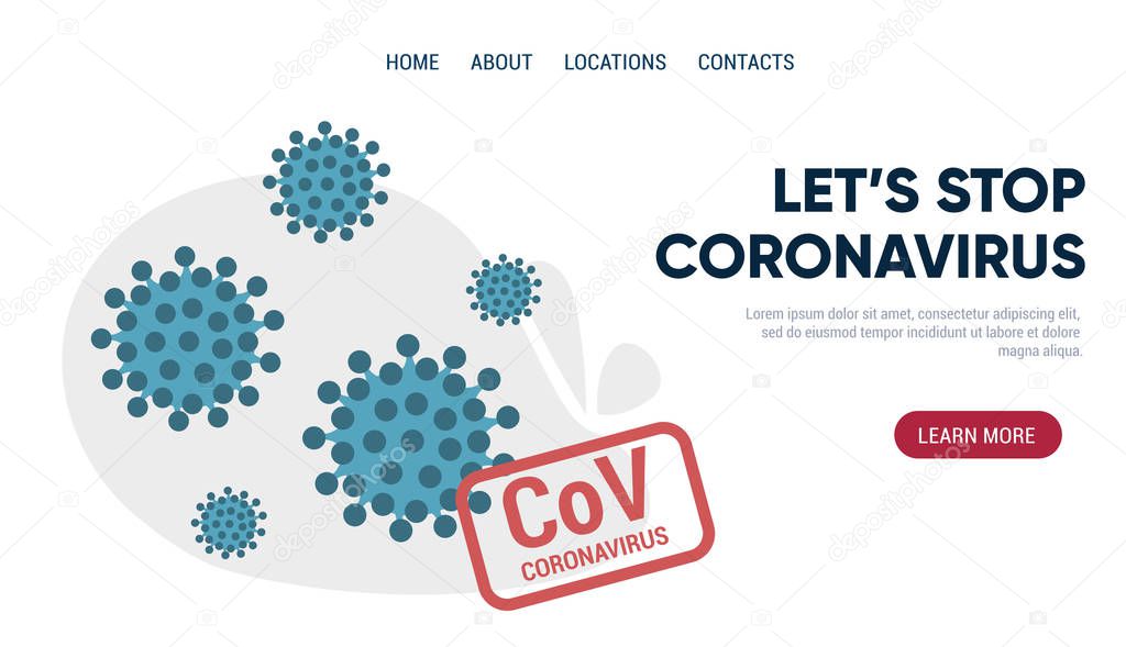 virus banner, simply vector illustration