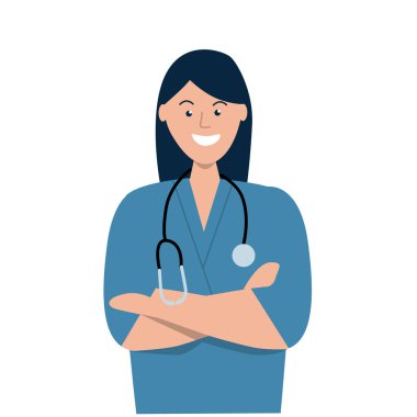 Doktor simgesi, basitçe vektör illüstrasyonu 
