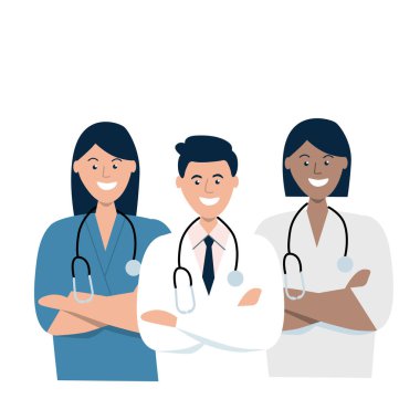 doktorlar simgeleri, basitçe vektör çizimi 