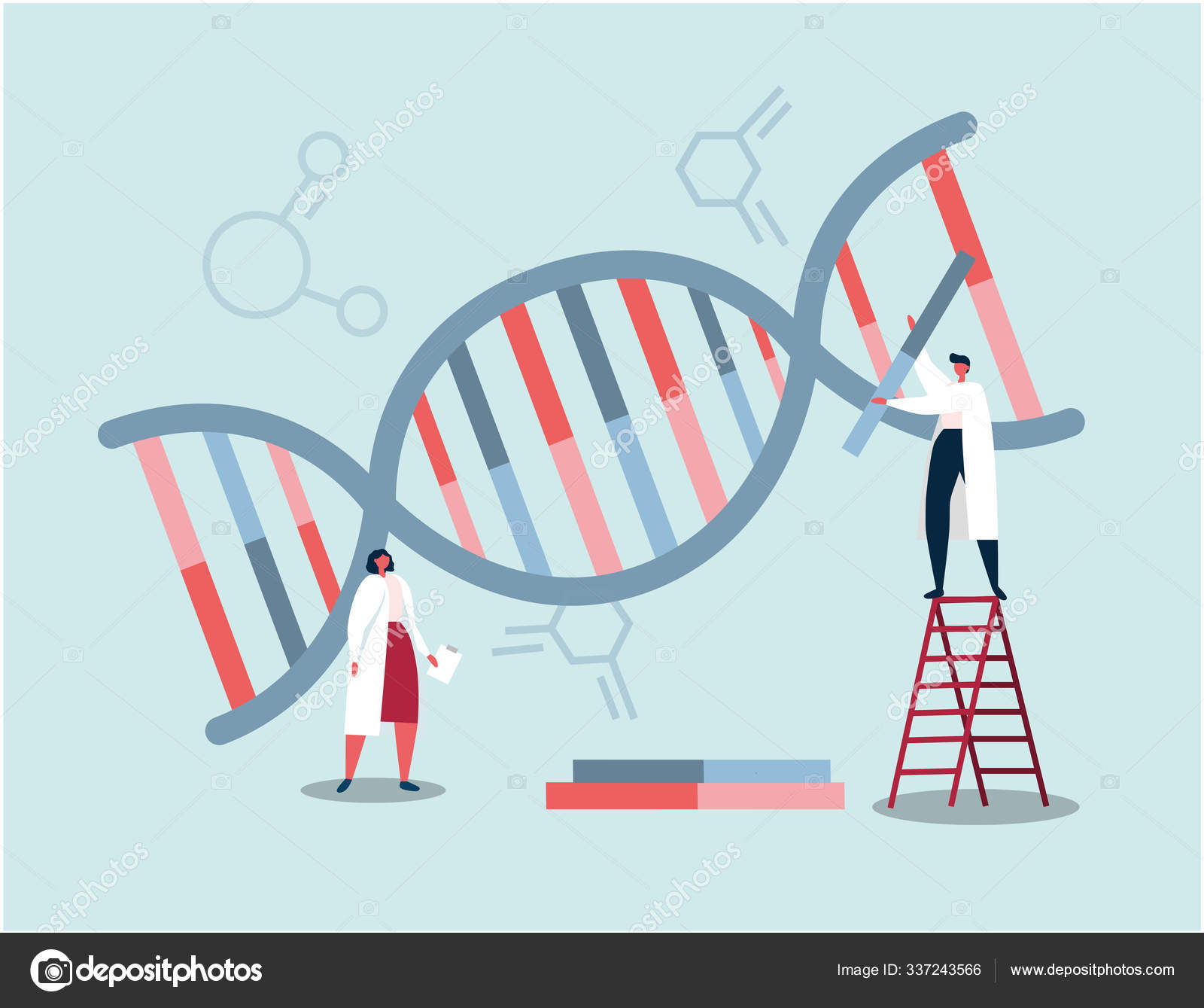 Dna Genes Banner Simply Vector Illustration Stock Vector by ©idioma1 ...