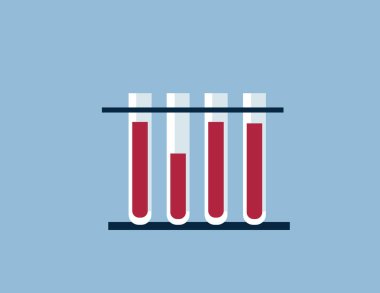 Kan analiz pankartı, basitçe vektör illüstrasyonu 