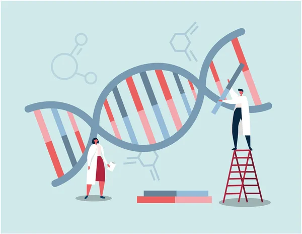 Баннер Днк Генов Просто Векторная Иллюстрация — стоковый вектор