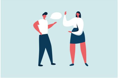 vector illustration of people having conversation