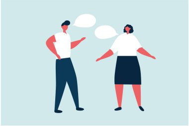 vector illustration of people having conversation