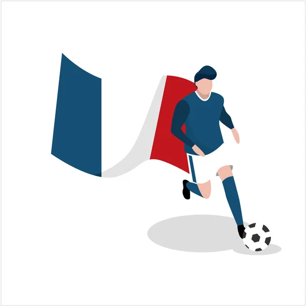 Футбольная Франция Просто Векторная Иллюстрация — стоковый вектор