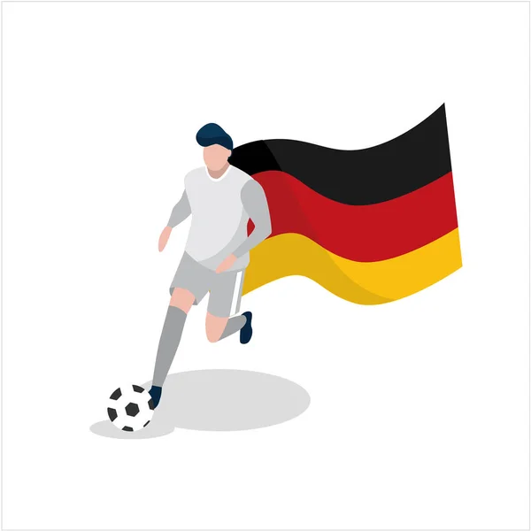 Fußball Deutschland Einfach Vektor Illustration — Stockvektor