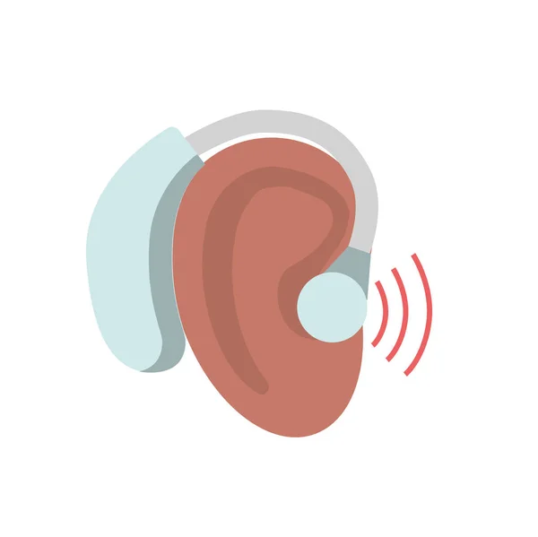 Halláskárosodás Egyszerű Vektor Illusztráció — Stock Vector