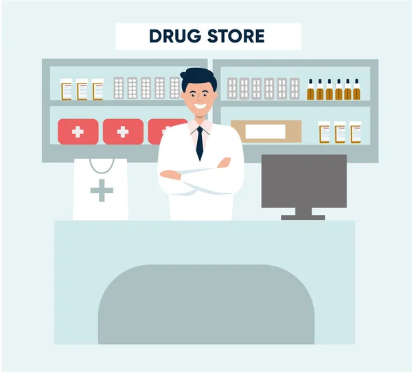 Pharmacie Illustration Vectorielle Simple — Image vectorielle