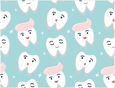 Dişleri pürüzsüz, basitçe vektör çizimi  