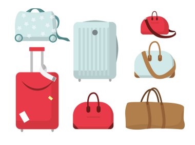 bagaj seti, basitçe vektör çizimi  