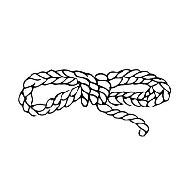 El çizimi ip. vektör illüstrasyonu.