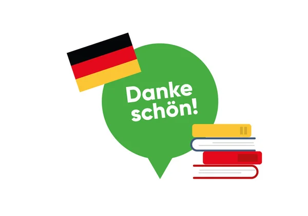 Deutsch Sprechen Einfach Vektorillustration — Stockvektor