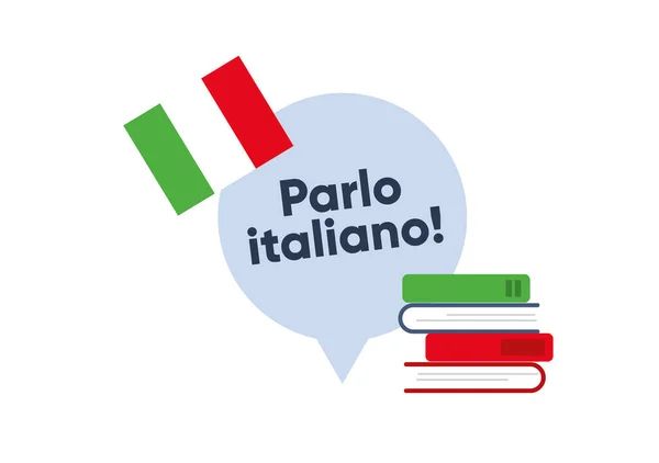 Ιταλική Γλώσσα Ομιλίας Απλά Διανυσματική Απεικόνιση — Διανυσματικό Αρχείο