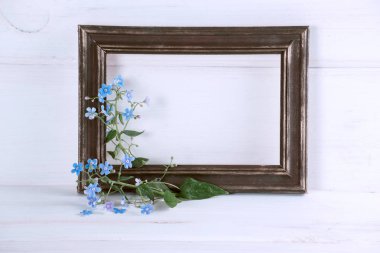 Bana yoksullar çiçek buketi ve fotoğraf çerçevesi
