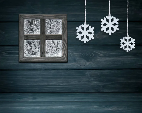 Kar taneleri asma Noel odası iç