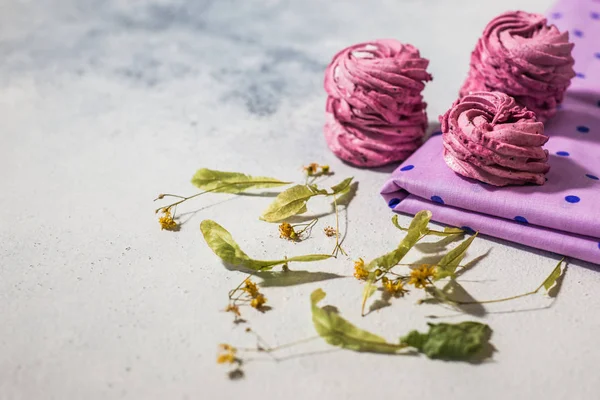 Bär Blåbär Smaker Rosa Hemlagad Marshmallows — Stockfoto