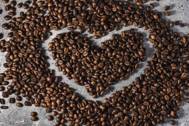 Çuval bezeli kahve çekirdekleri metin için fotokopi alanı