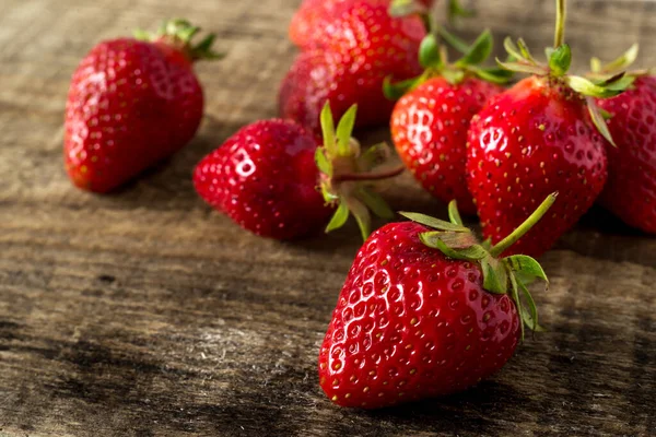 Fresco Rojo Aromático Sano Baya Verano Fresa Concepto Una Dieta —  Fotos de Stock