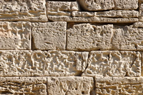 Antika Taş Bir Duvarın Dokusu Eski Kale Taşından Duvar Dokusu - Stok İmaj