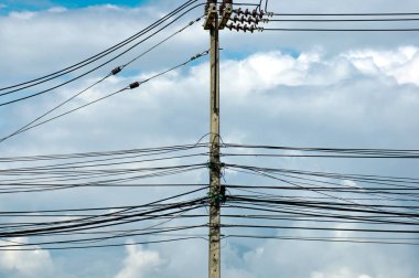 Güç hattı gökyüzü arka plan