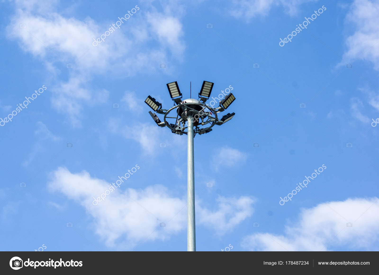 Field Lighting with sky Stock Photo by ©nittaya12122508 178487234