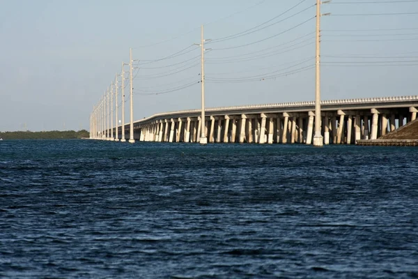 Vue Sur Pont Dans Les Clés Floride — Photo