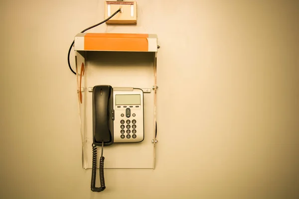 IP phone in box on a white background — Stock Photo, Image