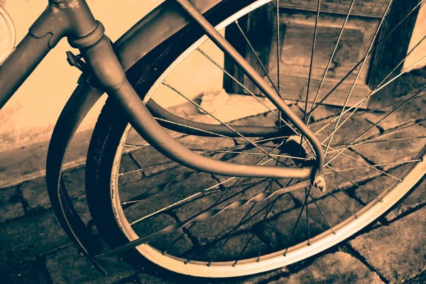 Vintage bicycle detail close up — Stock Photo, Image