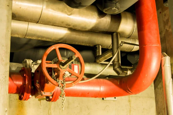 Big pipe under the building. — Stock Photo, Image