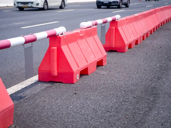 Plastic Road Fencing Street Modern — Stock Photo, Image