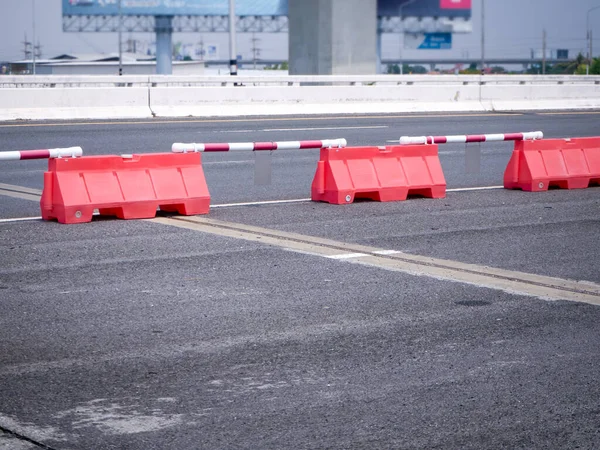 Recinzione Stradale Plastica Sulla Strada Moderno — Foto Stock