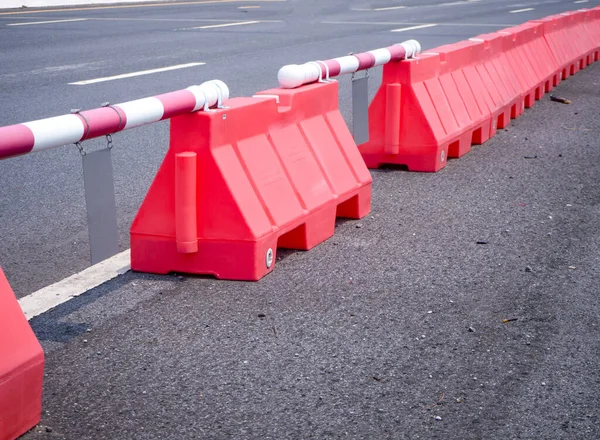 Recinzione Stradale Plastica Sulla Strada Moderno — Foto Stock