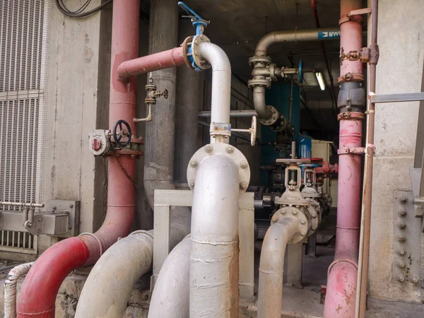 Water Pump Booster System Panel Piping Fire Control System — Stock Photo, Image