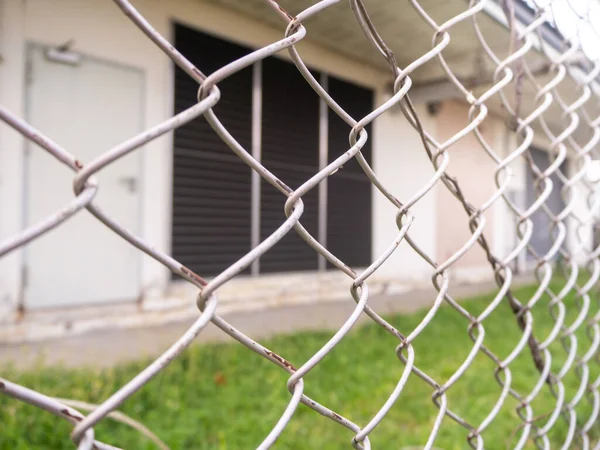 Wire Fencing Each Other Line Road — Stock Photo, Image