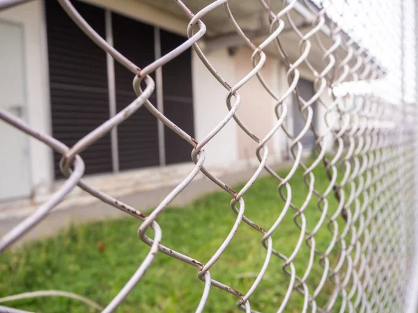 Wire Fencing Each Other Line Road — Stock Photo, Image