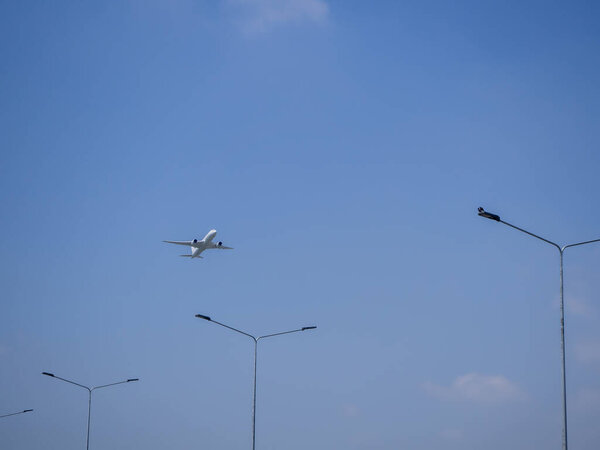 Airplane in the  sky and cloud for blackground