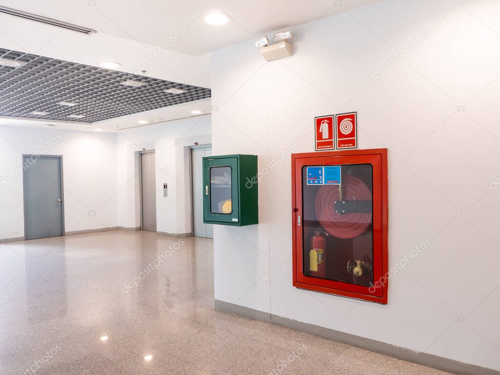 fire extinguisher cabinet in the office building For preparing to prevent fire