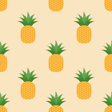 Ananas desensiz arka plan, tropikal meyve yineleme arka plan
