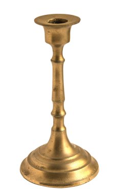 Şamdan, mum tezgahı, beyaz arka planda izole edilmiş şamdan.