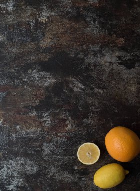 Menü için arka plan. Kahverengi, pejmürde bir arka plan ve ben