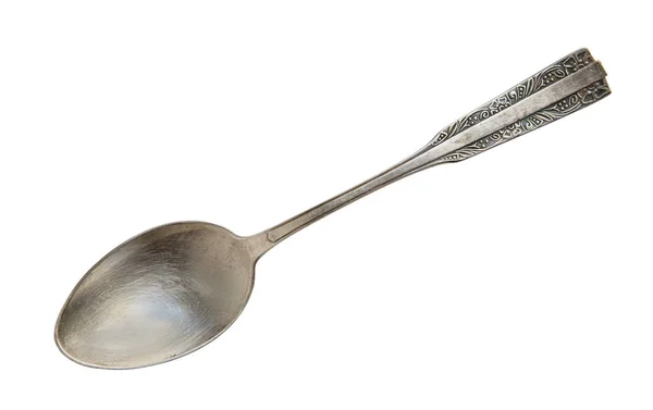 Vintage spoon isolated on a white background. Retro silverware — Stock Photo, Image