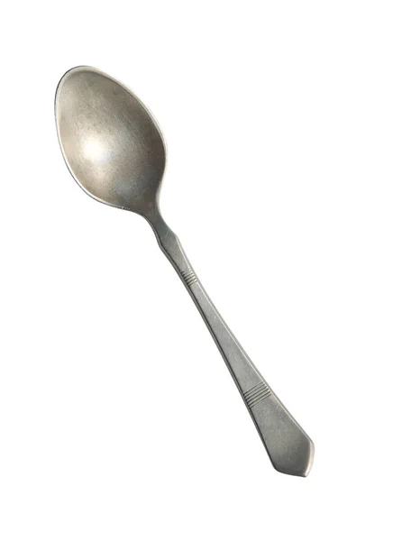 Vintage Beautiful Spoon Isolated White Background Retro Silverware — Stock Photo, Image
