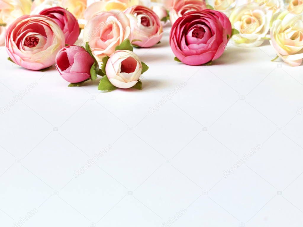 Happy  Valentine greetings card and Women day greetings ,wedding ,valentine   love best wishes   greetings card, romantic  floral pink roses spring summer flowers background copy space floral 